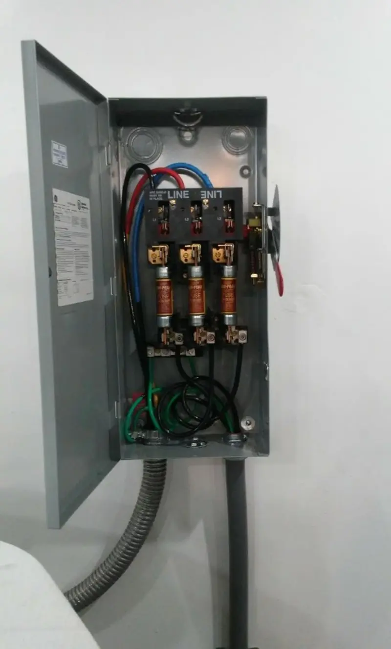 Three-phase disconnect switch installed for Electrical Wiring & Rewiring in Waite Park
